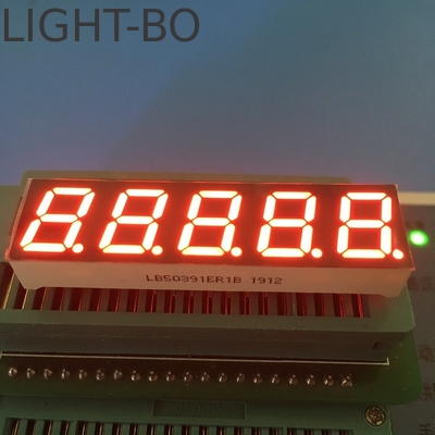 7 segmentos de pantalla LED de 0,39 pulgadas 5 dígitos de cátodo común rojo brillante para convertidor de frecuencia digital