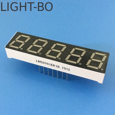 Display LED de 7 segmentos rojo súper brillante de 0,39 pulgadas 5 dígitos Anodo común para convertidor de frecuencia digital