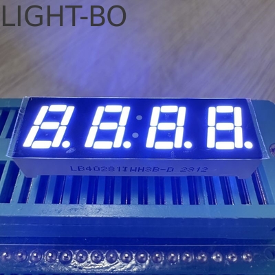 Pantalla LED blanca de 7 mm 4 dígitos 7 segmentos Anodo común para el panel multimétrico