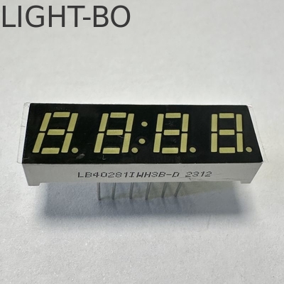 Pantalla LED de 7 mm Ulrta Blanco Brillante de 4 dígitos 7 segmentos Cátodo común para el panel multimétrico