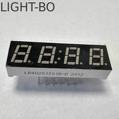 Pantalla LED de 7 segmentos de 4 dígitos Cátodo común verde puro para temperatura y humedad