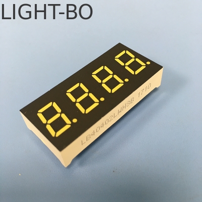 4 dígitos 0.4 pulgadas 7 segmentos Ultra Blanco LED Display Anodo común para el monitoreo preciso del instrumento