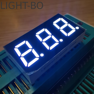 Un buen precio. Display LED de 7 segmentos de color blanco ultrabrillante con anodo común de tres dígitos en línea