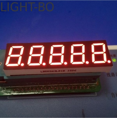 Super Rojo Brillante 14.2mm 5 dígitos 7 segmentos LED Display Cátodo común