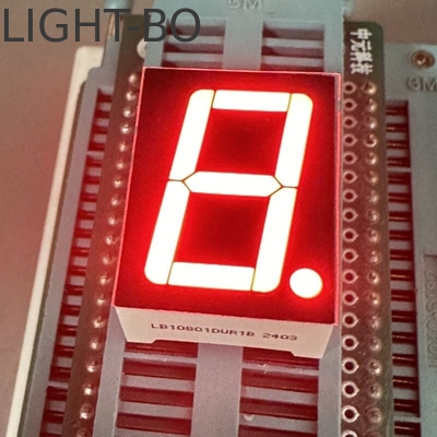 Ultra brillante rojo de un solo dígito de 0,8 pulgadas 7 segmentos de pantalla LED Cátodo común para indicador digital