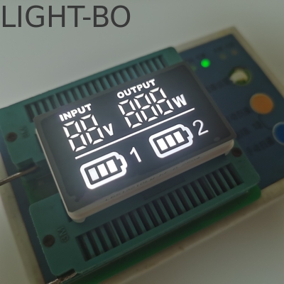 Display LED de 7 segmentos de color blanco muy brillante para baterías