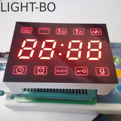 Display LED de 7 segmentos con cátodo común de 4 dígitos para control de microondas