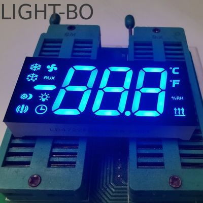 Display LED de 3 dígitos y 7 segmentos Ultra Azul Anodo común para controlador de refrigerador