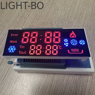 Display LED de 7 segmentos de color rojo/azul ultra personalizado para el controlador de la olla de gas