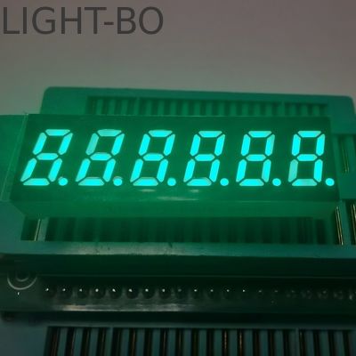Verde Tamaño pequeño 6 dígitos 7 segmentos de pantalla LED Cátodo común para el convertidor de frecuencia