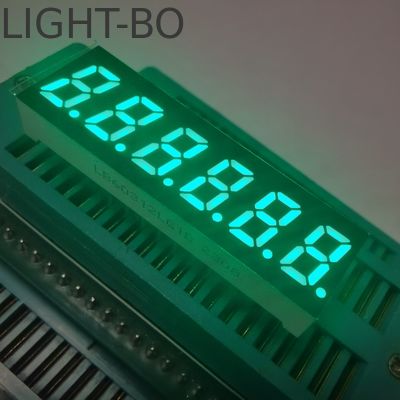 Display LED de tamaño pequeño de 6 dígitos y 7 segmentos Anodo común verde para convertidor de frecuencia