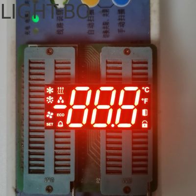 Display LED de siete segmentos con cátodo común de color rojo ultra brillante personalizado para control de refrigerador/congelador