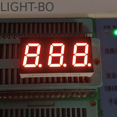 0.4 pulgadas de color rojo brillante de 7 segmentos de pantalla LED de tres dígitos Anodo común