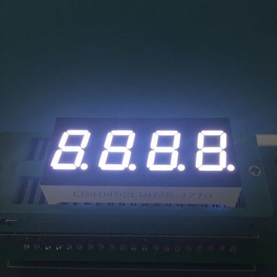 Un buen precio. 4 dígitos 0.4 pulgadas 7 segmentos Ultra Brillante Blanco LED Display Cátodo común para el monitoreo preciso del instrumento en línea
