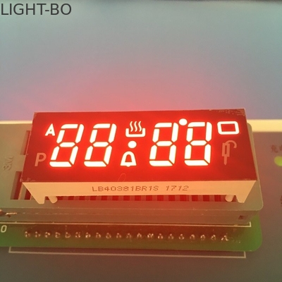 Tipo común del Pin de la INMERSIÓN del segmento del dígito 7 del ánodo 4 de la pantalla LED de encargo roja estupenda
