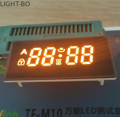 Ánodo común brillante de la exhibición de segmento del dígito siete del ámbar 4 para el control timer del horno