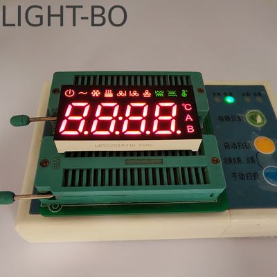 Pantalla LED de 7 segmentos de 4 dígitos con cátodo común para el controlador del aire acondicionado