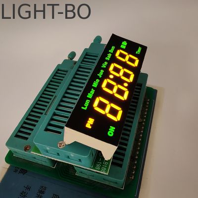 Display LED amarillo/verde de 4 dígitos y 7 segmentos para el control del temporizador