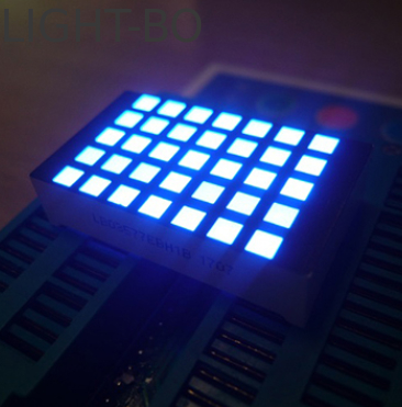 Pantalla LED de matriz de puntos cuadrada de 3 mm azul ultrabrillante 5*7, cátodo de fila, ánodo de columna para indicador de piso de ascensor