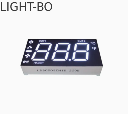 Pantalla LED de 7 segmentos de 3 1/2 dígitos ultra blanca personalizada para panel de instrumentos