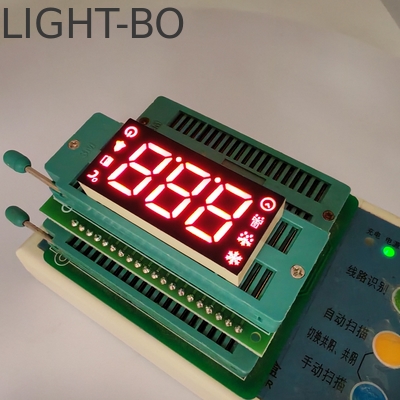 Pantalla LED de 7 segmentos de 3 dígitos roja para el controlador del refrigerador