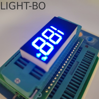 Pantalla LED azul personalizada de 3 dígitos y 7 segmentos para el control del congelador