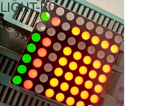 Un buen precio. Pantalla LED de rendimiento estable bicolor rojo/verde 3mm matriz de puntos 8*8 para letreros móviles en línea