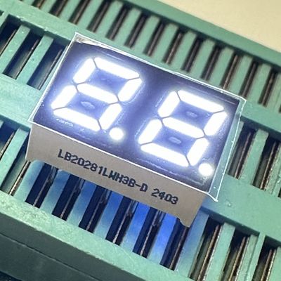 Super Brillante Blanco de 2 dígitos 7mm 7 Segmento de pantalla LED Cátodo común para electrodomésticos