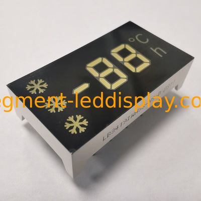 Pantalla LED de 7 segmentos de 0.32 pulgadas (8.2 mm), blanco ultrabrillante, ánodo común para controles de refrigeradores y electrodomésticos