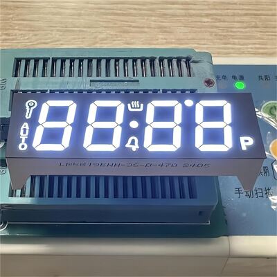 Un buen precio. 4 dígitos 7 segmentos de catodo común Ultra brillante pantalla LED de color blanco para horno 58.2 * 19mm en línea