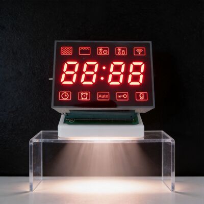 Pantalla LED de 4 dígitos ultra brillante roja personalizada para microondas digitales y equipos de medición electrónica