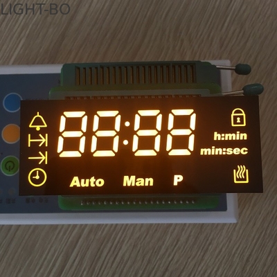 Un buen precio. pantalla LED de encargo de la altura de carácter de 10.7m m ultra ambarina para el contador de tiempo del horno de Digitaces en línea