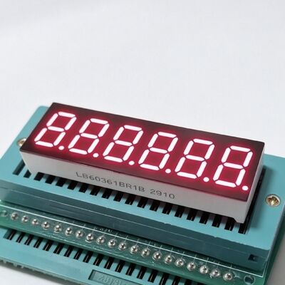 Super brillante pantalla LED roja de 6 dígitos de 0,36 pulgadas de 7 segmentos, ampliamente utilizada para el panel de instrumentos