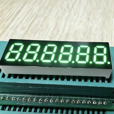 Pantalla LED verde puro de 6 dígitos de 0,36 pulgadas de 7 segmentos, ampliamente utilizada para el panel de instrumentos