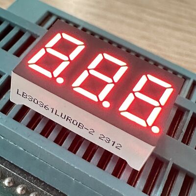 Display LED de 9.2 mm de 3 dígitos de anodo común de ámbar súper brillante de 7 segmentos para medidor de panel