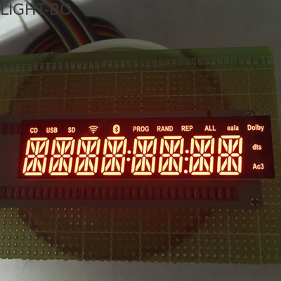 Fácil montaje ultra rojo llevado alfanumérico audio del segmento del dígito 14 de la exhibición 8 de Bluetooth