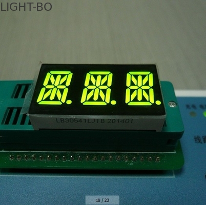 Pulgadas a todo color del dígito 14 de la pantalla LED triple ambarina estupenda del segmento 0,56 para el indicador de Digitaces