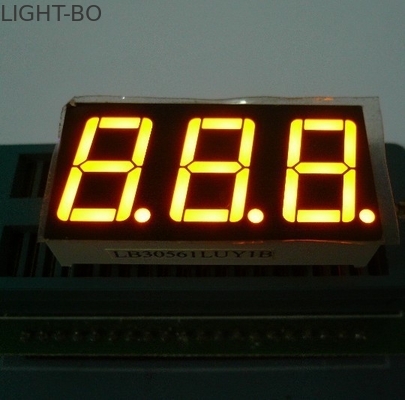 Ánodo común de la pantalla LED del segmento de la polaridad 3digit 7 de CC/CA dimensión externa de 37,6 x de 19m m