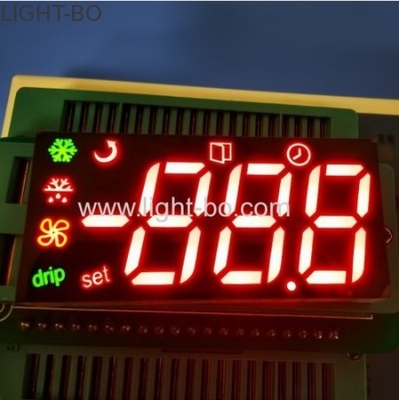 Módulo de visualización LED multicolor de tres dígitos de 7 segmentos personalizado para el panel de control del refrigerador