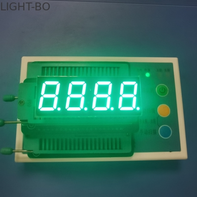 Cátodo común del verde 0.56inch 4 del dígito 7 de la pantalla LED pura del segmento para los tableros de instrumentos