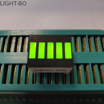 5 barra ligera común del cátodo LED del segmento 574nm para la exhibición de la batería