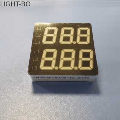 línea dual 4 dígitos de la pantalla LED 80mW del segmento de la altura 7 de 18m m para el tablero de instrumentos