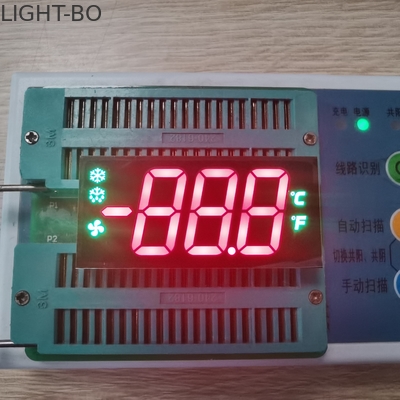 altura de la pantalla LED 17m m del dígito del triple 635nm para el regulador del refrigerador