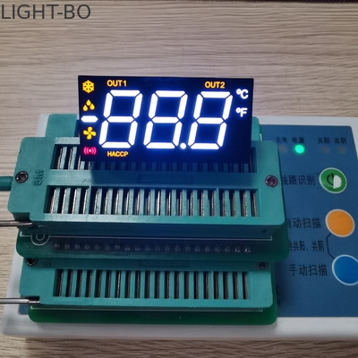 Pantalla LED del segmento del 90° PIN Bend Ultra Red /White/ Amber Triple Digit 7 para el control de la temperatura