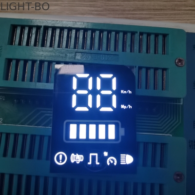 Display de LED de 2 dígitos y 7 segmentos de color blanco brillante