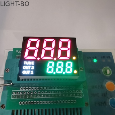 línea dual cátodo común 35mcd de la pantalla LED del segmento de la altura 7 de 19m m del molde