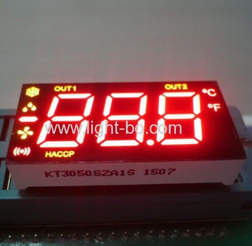 Ultra blanco/rojo pantalla LED del dígito 7-Segment de 0,50 pulgadas 3 para el uso de los termóstatos