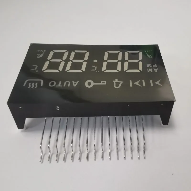 Pantalla LED de 7 segmentos de ámbar ultra brillante de 4 dígitos Anodo común para 4 teclas táctiles 6