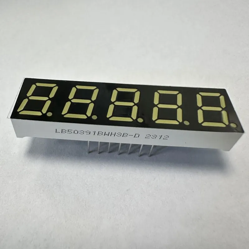 Ultra Blanco 7 Segmento LED Display 5 dígitos 0,39 pulgadas Anodo común para el indicador digital 0
