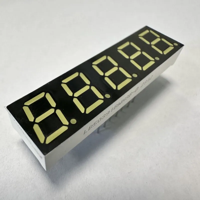 Ultra Blanco 7 Segmento LED Display 5 dígitos 0,39 pulgadas Anodo común para el indicador digital 2